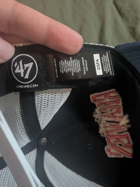 '47 Brand MLB Atlanta Braves Keystone Snapback Trucker Mesh Mens Hat Cap NEW - Picture 7 of 8